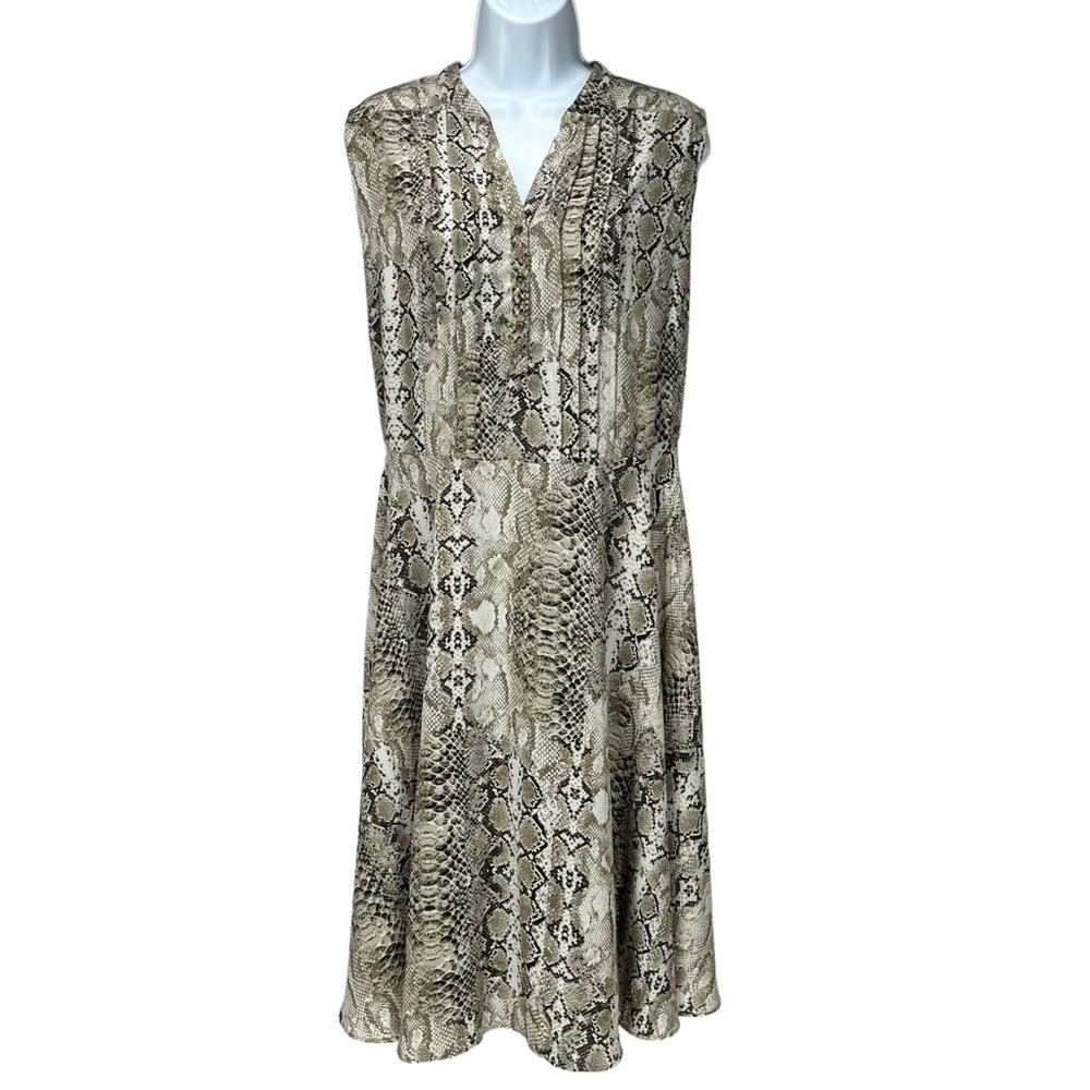 Nanette Lapore Snake‎ Skin Print Sleeveless Knee Length Dress Women’s 14